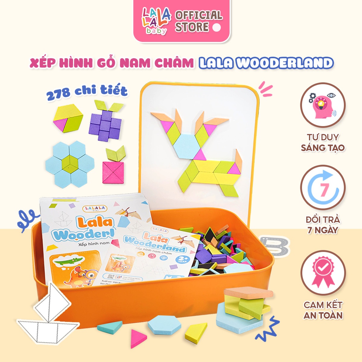 Xếp hình gỗ nam châm Lala wonderland 215 chi tiết