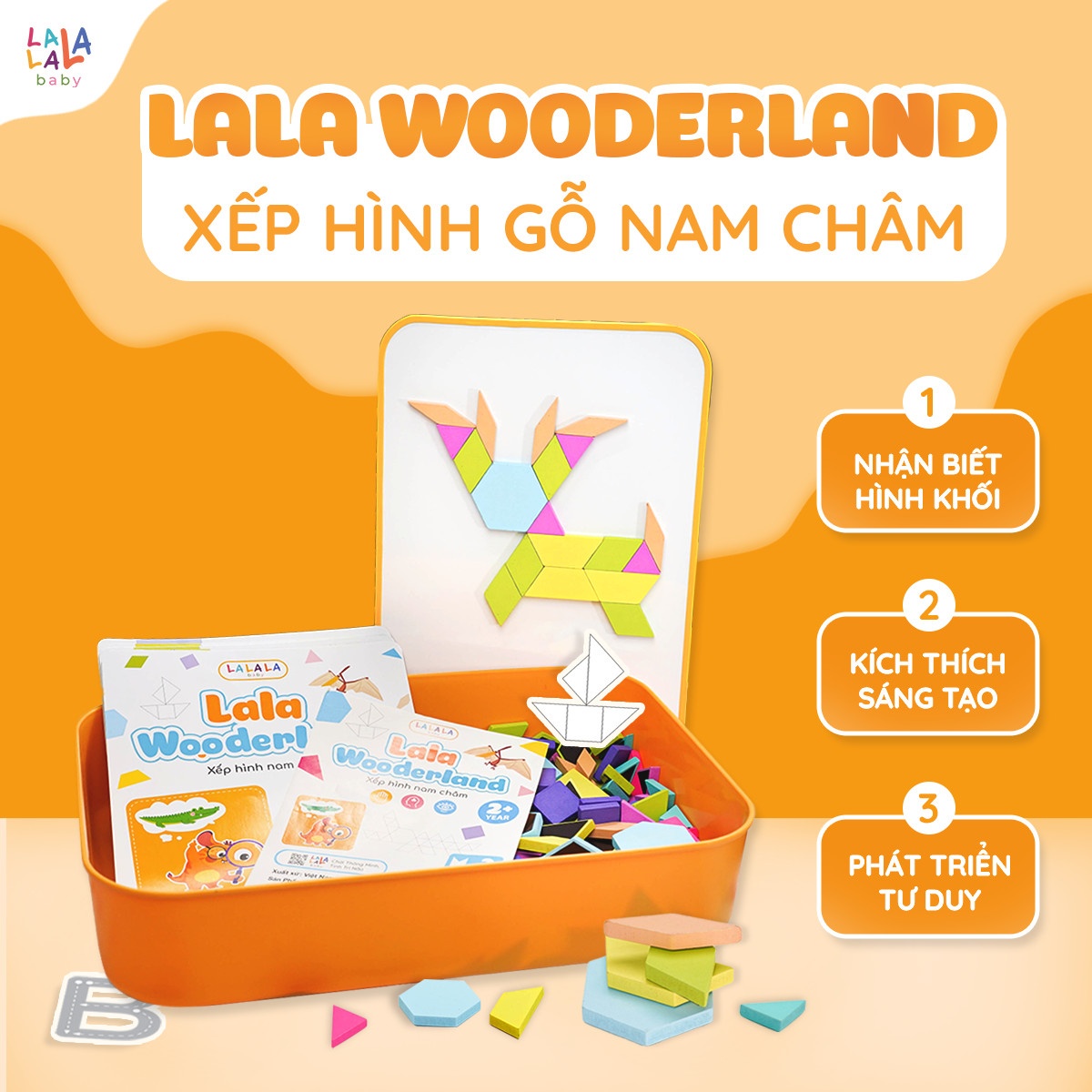 Xếp hình gỗ nam châm Lala wonderland 215 chi tiết