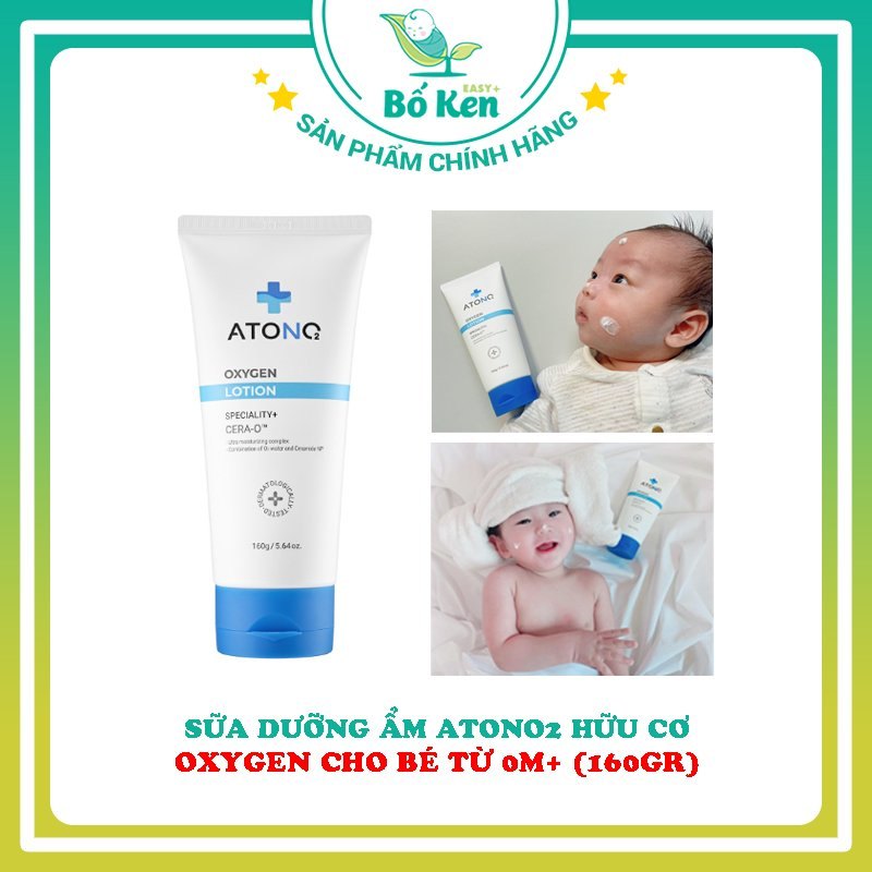 Sữa dưỡng ẩm Atono2 hữu cơ Oxygen cho bé từ 0m+ (160gr)