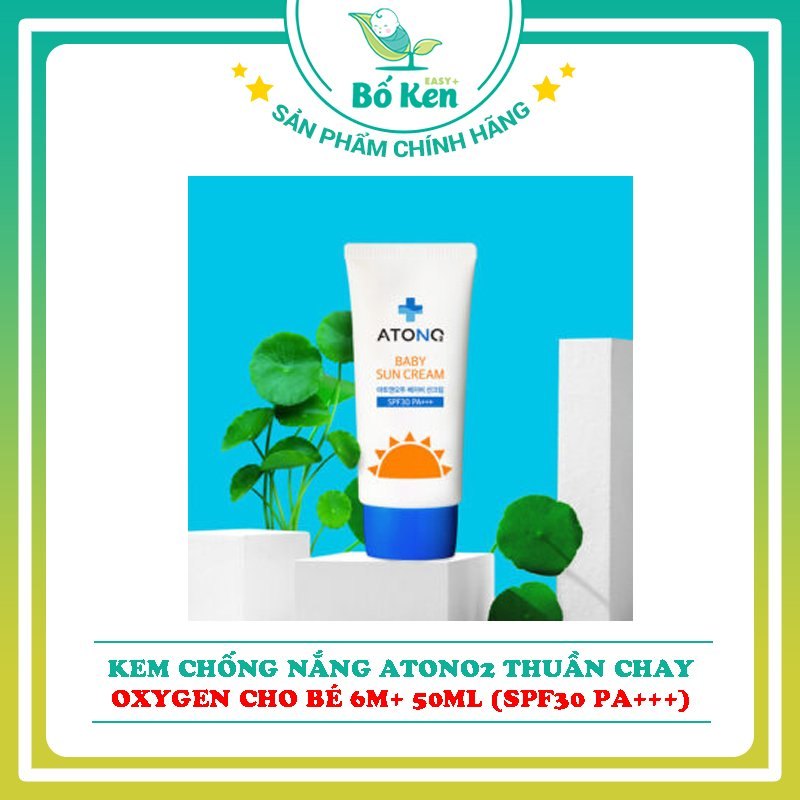 Kem chống nắng Atono2 thuần chay Oxygen cho bé 6m+ 50ml (SPF30 PA+++)