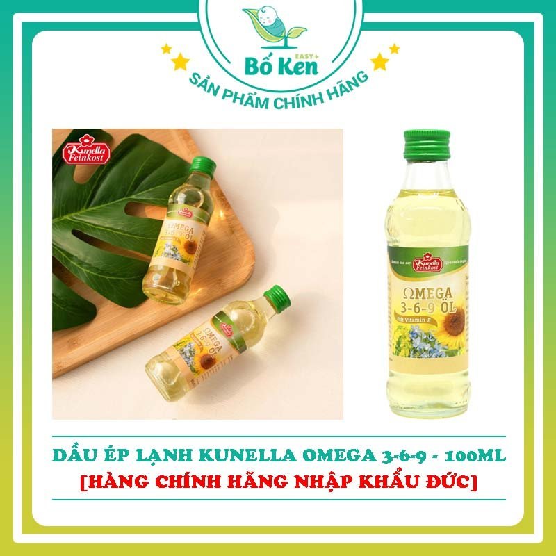 Dầu Ăn Dặm - Dầu Óc Chó / Dầu Hạt Macca / Omega 369 Ép Lạnh Cho Bé Kunella Đức [Nhập Khẩu Chính Hãng]