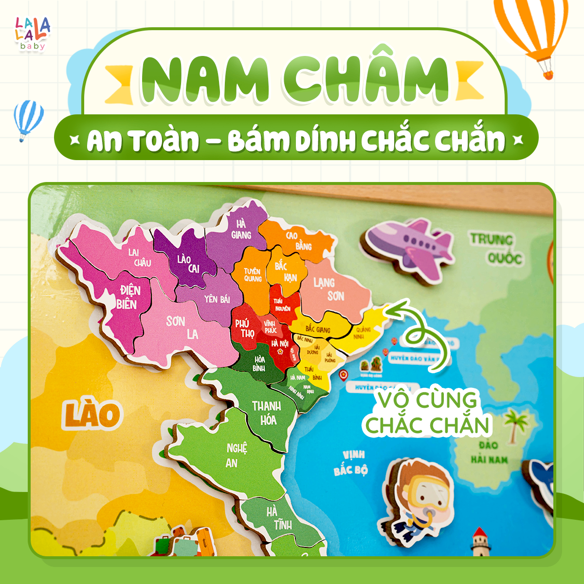 Đồ chơi ghép hình bản đồ Việt Nam size A3