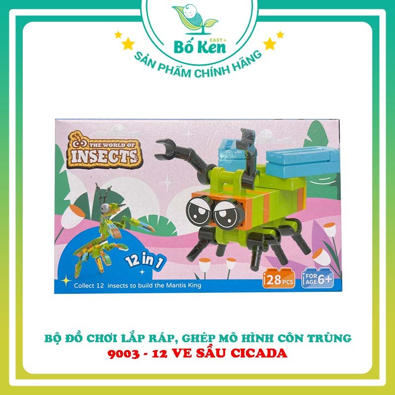 Bộ Đồ Chơi Lắp Ráp, Ghép Mô Hình Côn Trùng - Động Vật - Con Giáp - Khủng Long Giúp Trẻ Sáng Tạo, Tư Duy Logic Cho Bé Từ 5 Tuổi