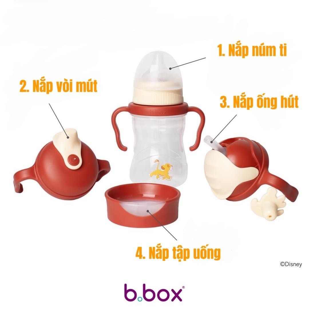 Bộ bình nước BBOX 4 nắp thay thế tiện dụng cho bé từ 4 tháng đến 3 tuổi