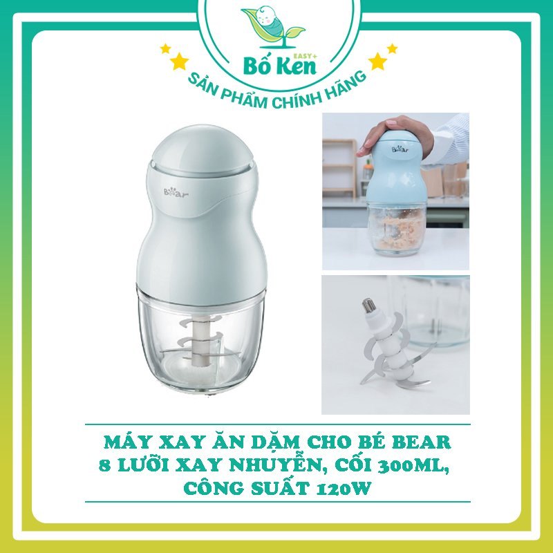 Máy Xay Ăn Dặm Cho Bé Bear 0.3L, 8 lưỡi GR-B03V8, Máy Xay Đa Năng Bear