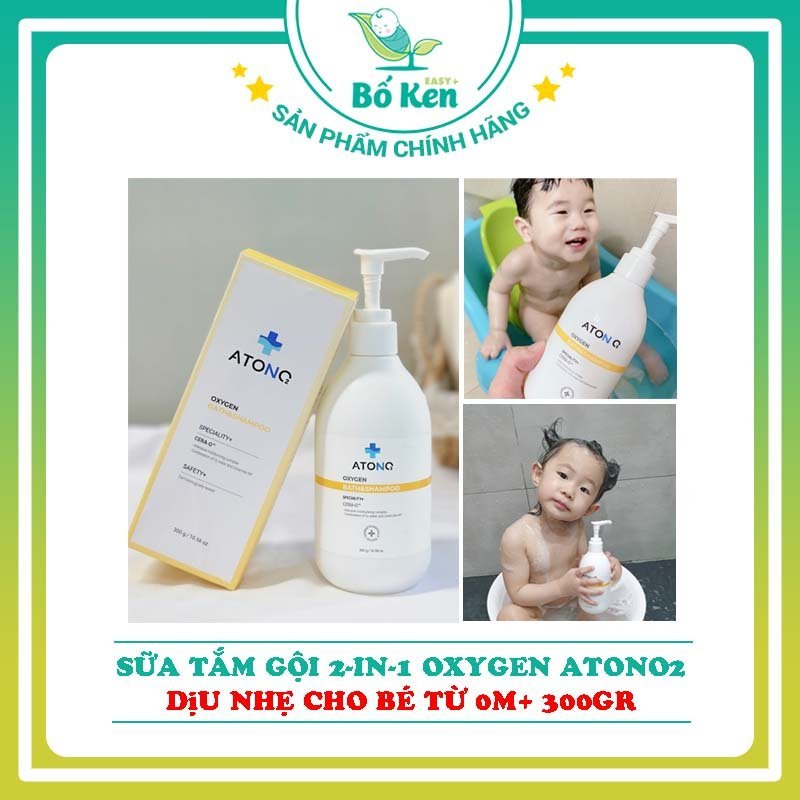 Sữa Tắm Gội 2-In-1 Oxygen Atono2 Dịu Nhẹ Cho Bé Từ 0M+ 300Gr