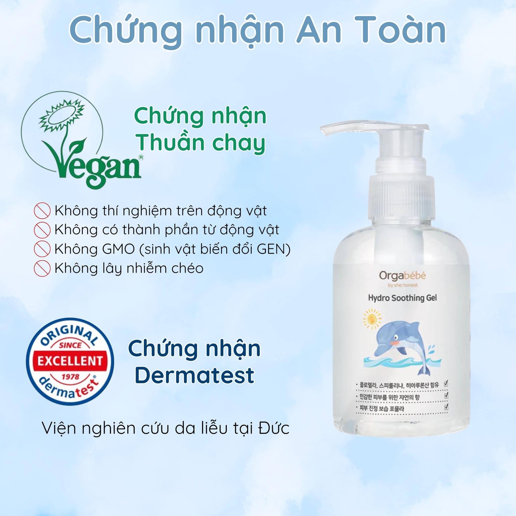 Gel lô hội đa năng làm dịu da cho trẻ em 150ml (Orgabebe Hydro Soothing Gel)