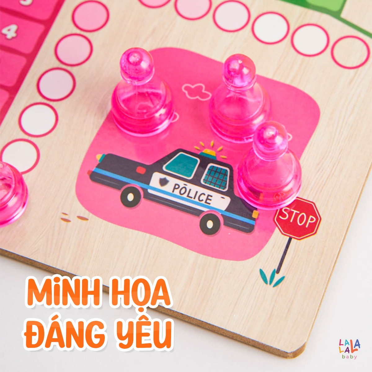 Bộ cờ Lala Boardgame 2 in 1 cờ caro và cờ cá ngựa cho bé từ 3 tuổi [Lalala Baby]