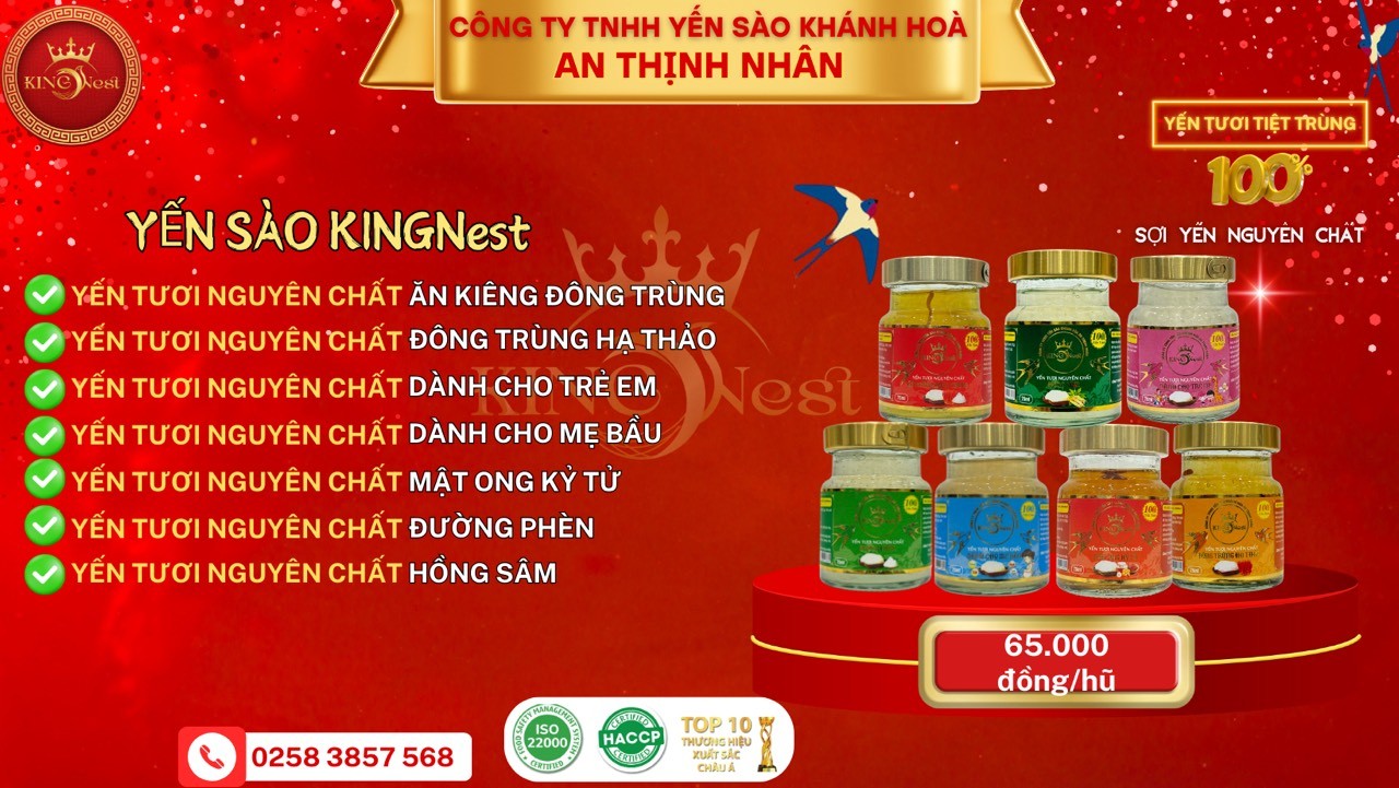 Hũ Yến Tươi Nguyên Chất Chưng Sẵn Cao Cấp (Yến tươi 100%) Nhiều Vị Dành Cho Người Lớn, Bà Bầu và Trẻ Em