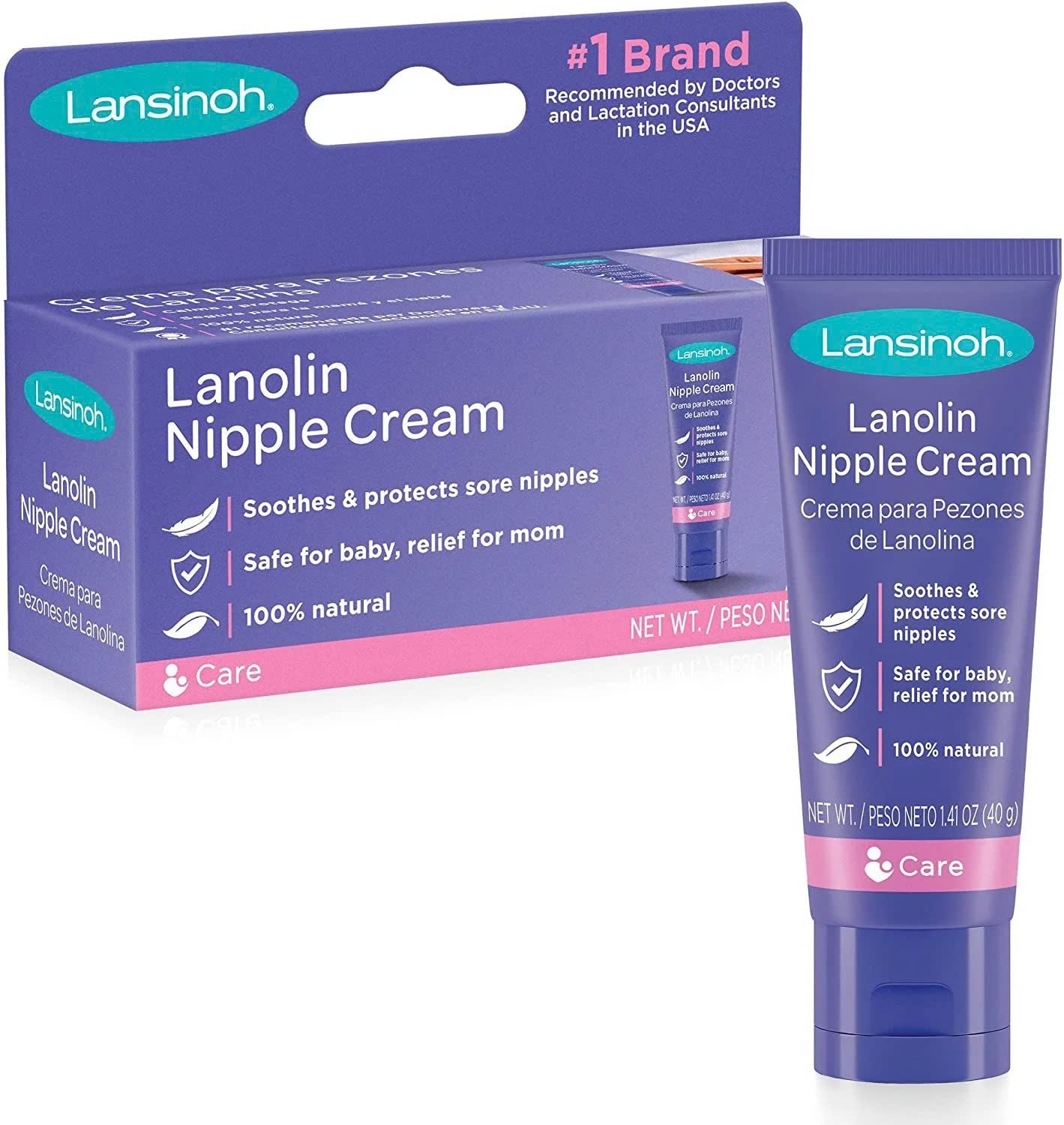 Kem dưỡng ẩm và trị nứt đầu ti 100% Lanolin 40g (Lansinoh lanolin cream)