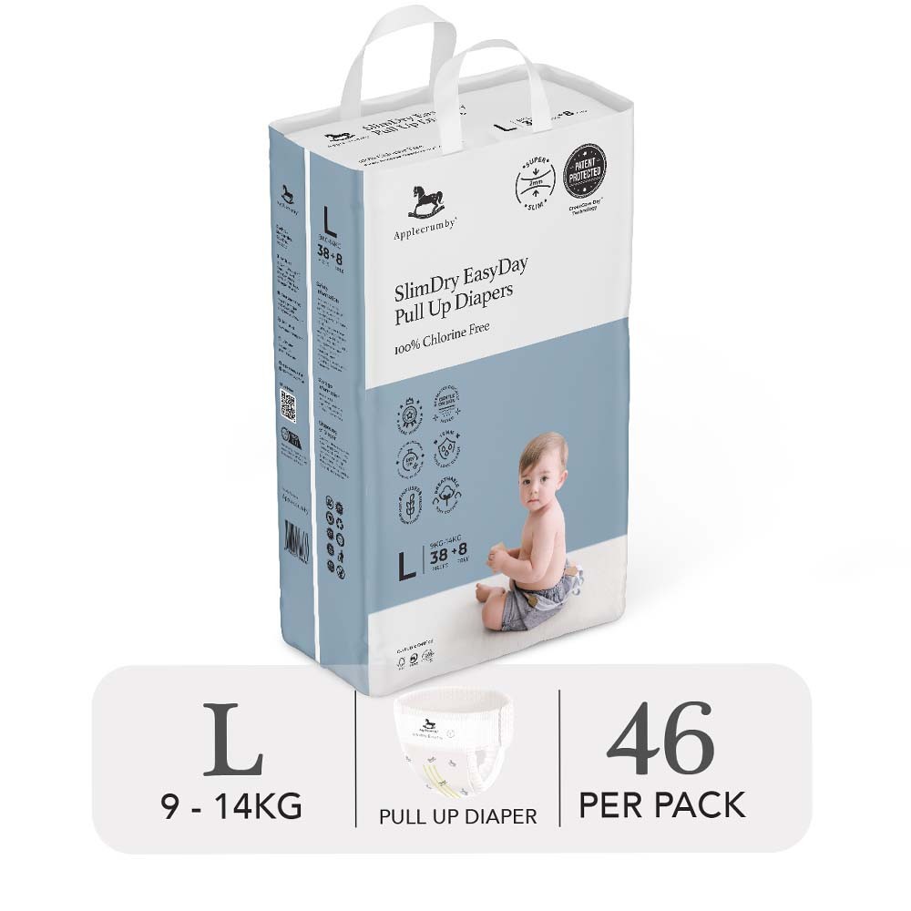 BỈM 𝗔𝗣𝗣𝗟𝗘𝗖𝗥𝗨𝗠𝗕𝗬 - MEGA Slim [Bỉm Ngày] BẢN MỚI - Đủ Size Cho Bé Từ Sơ Sinh-18kg [100% Hàng Cao Cấp]