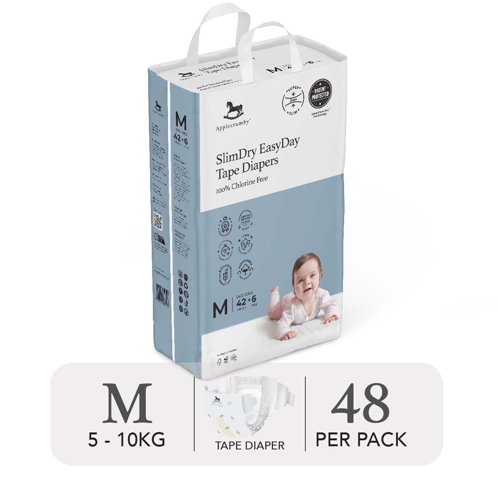 BỈM 𝗔𝗣𝗣𝗟𝗘𝗖𝗥𝗨𝗠𝗕𝗬 - MEGA Slim [Bỉm Ngày] BẢN MỚI - Đủ Size Cho Bé Từ Sơ Sinh-18kg [100% Hàng Cao Cấp]