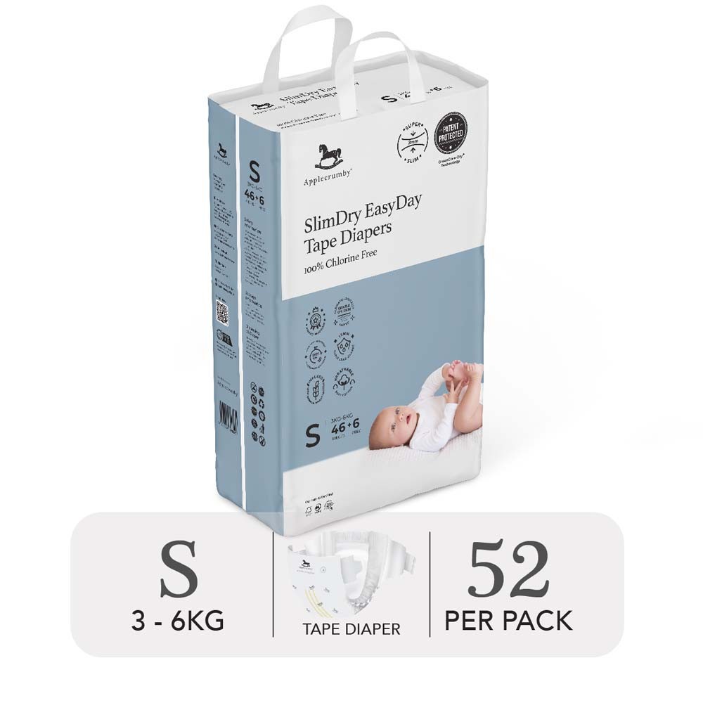 BỈM 𝗔𝗣𝗣𝗟𝗘𝗖𝗥𝗨𝗠𝗕𝗬 - MEGA Slim [Bỉm Ngày] BẢN MỚI - Đủ Size Cho Bé Từ Sơ Sinh-18kg [100% Hàng Cao Cấp]