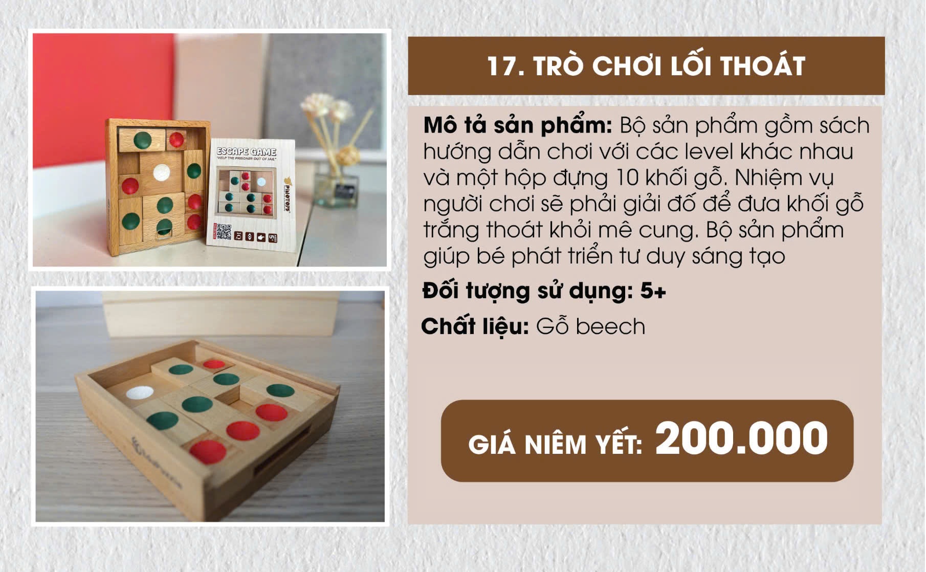 DC Gỗ: Trò chơi lối thoát Pinotoys 5y+