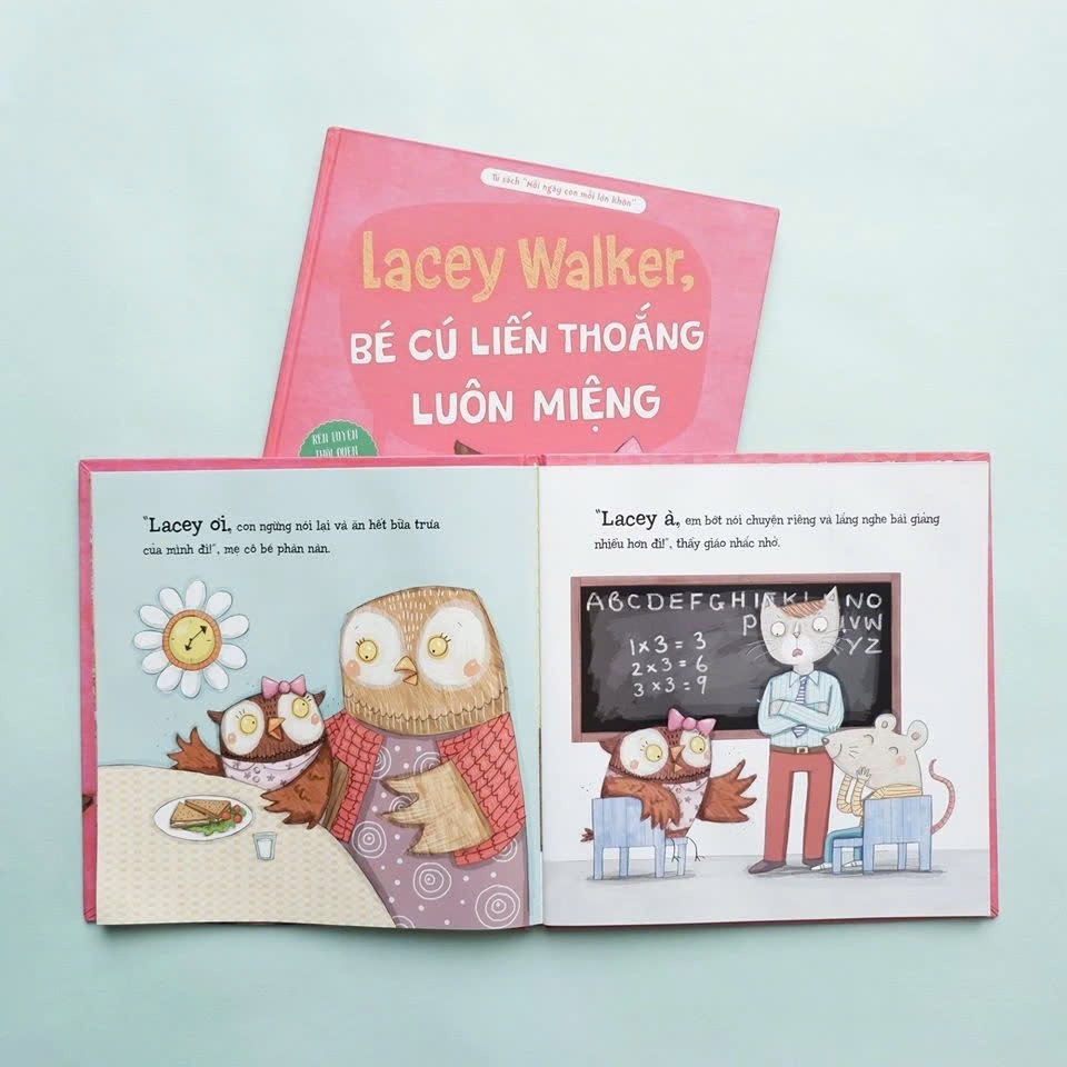 Sách Mỗi Ngày Con Mỗi Lớn Khôn - Lacey Walker Bé cú liến thoắng luôn miệng (lẻ)