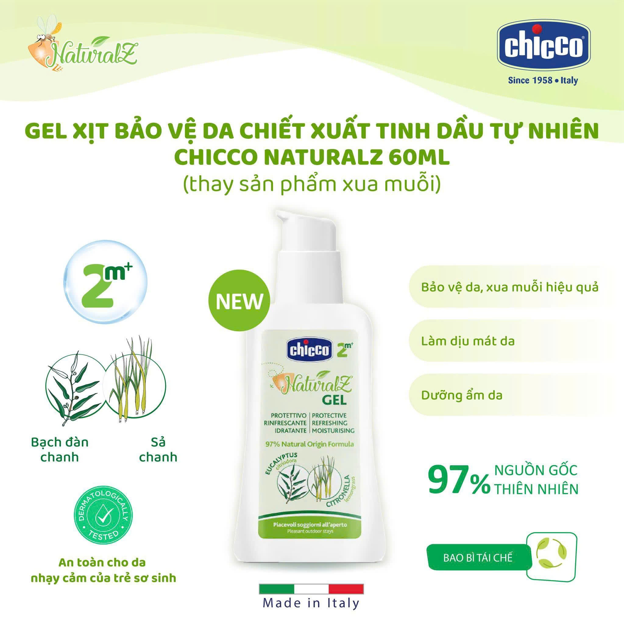 Kem Bôi, Xịt, Lăn Vết Muỗi Đốt Và Xua Muỗi [Thương Hiệu Chicco, Xuất xứ Italy]