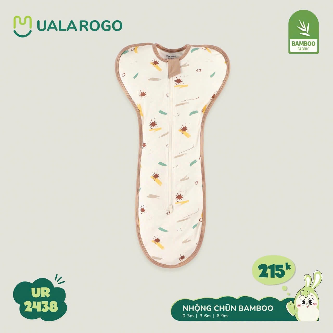 Nhộng Chũn Uala Rogo Sợi Tre [Giúp Bé Ngủ Ngon, Sâu Giấc]