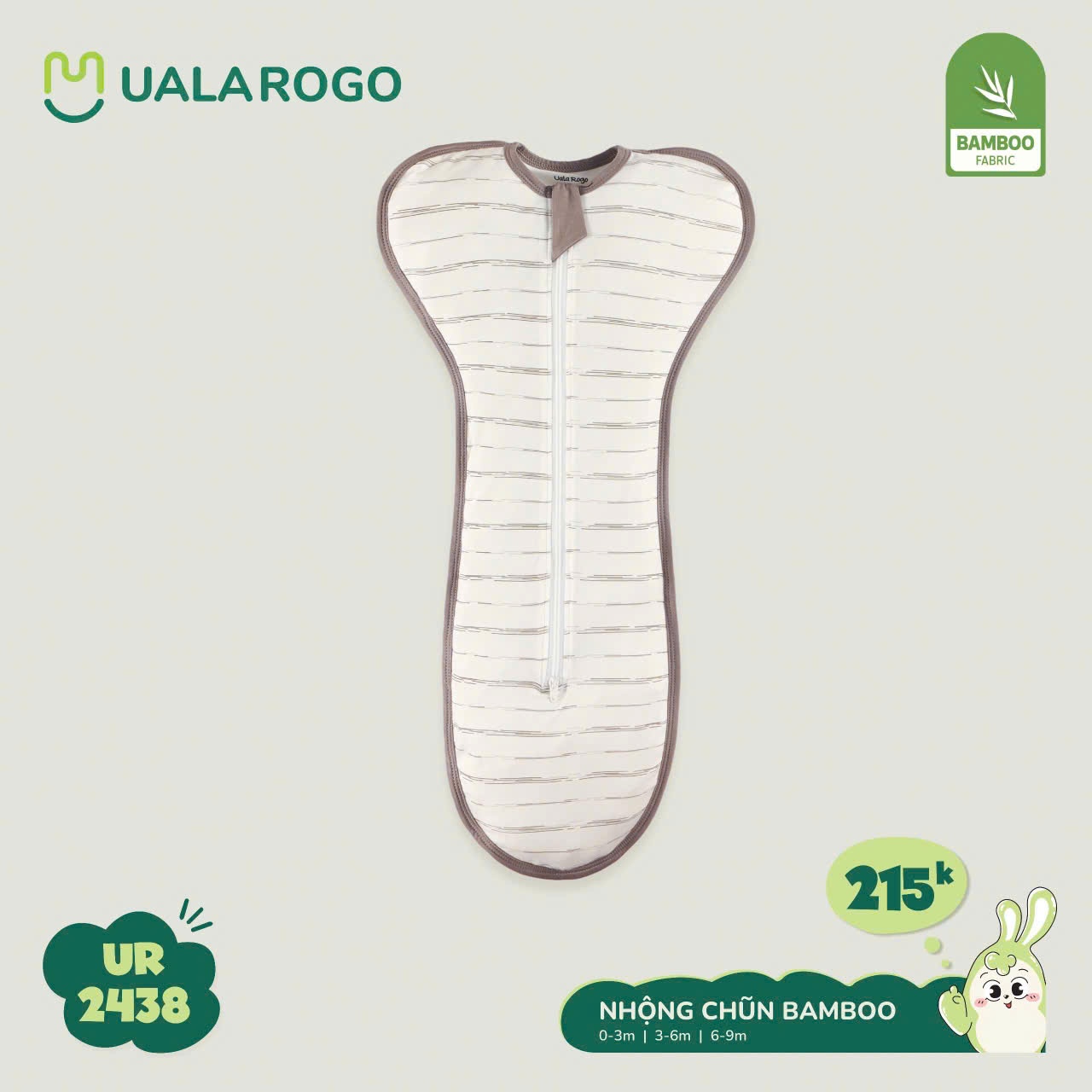 Nhộng Chũn Uala Rogo Sợi Tre [Giúp Bé Ngủ Ngon, Sâu Giấc]