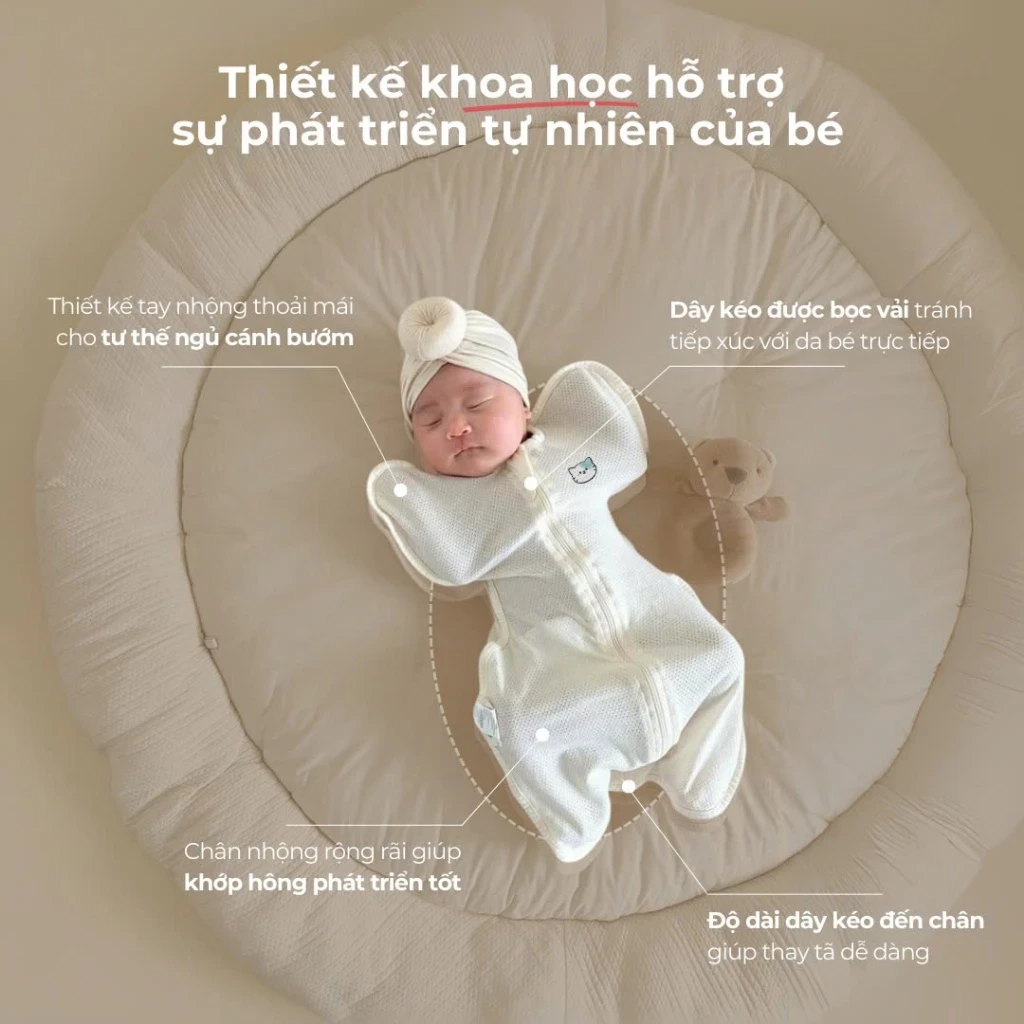 Nhộng Chũn Dotori Vải Co Giãn Thoáng Khí - Hàn Quốc (Vải Airmesh - Bamboo)