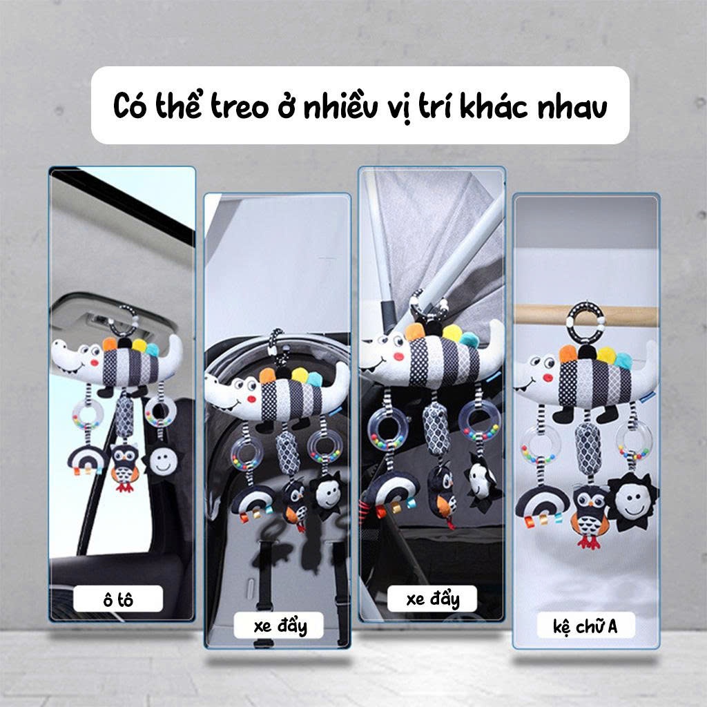 Lục lạc treo nôi vải Pipo - Hình cá sấu (Xúc xắc,DC KTTG)