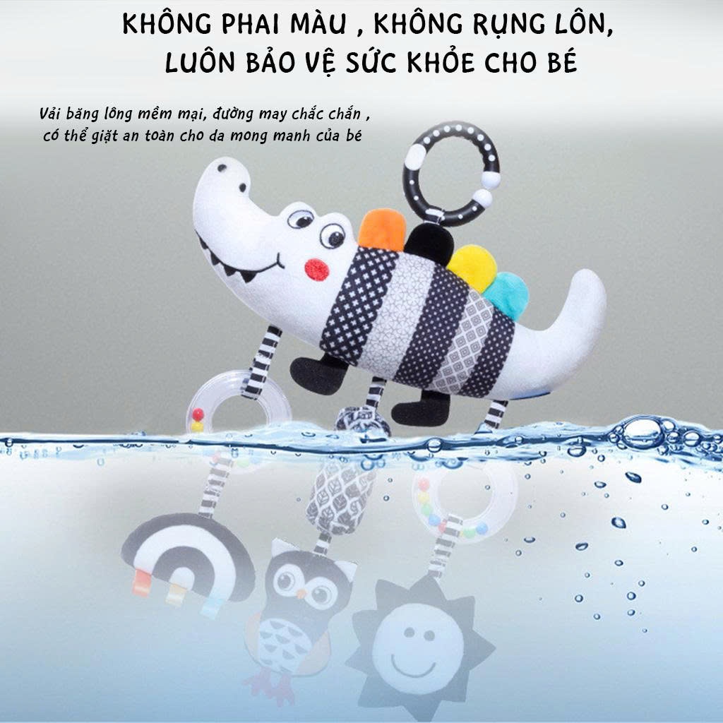 Lục lạc treo nôi vải Pipo - Hình cá sấu (Xúc xắc,DC KTTG)