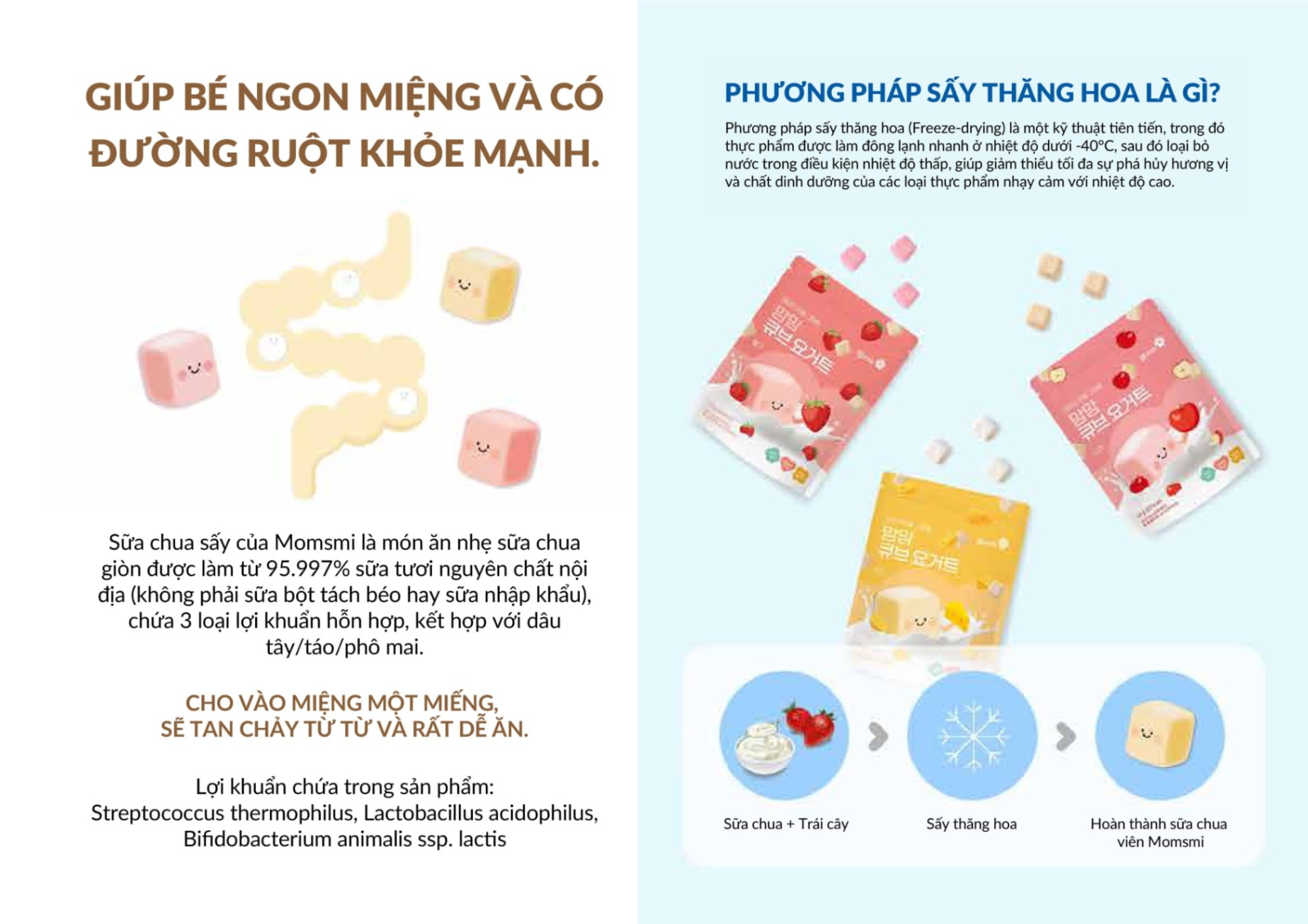 Sữa chua sấy lạnh Mom's mi 16g nhiều vị
