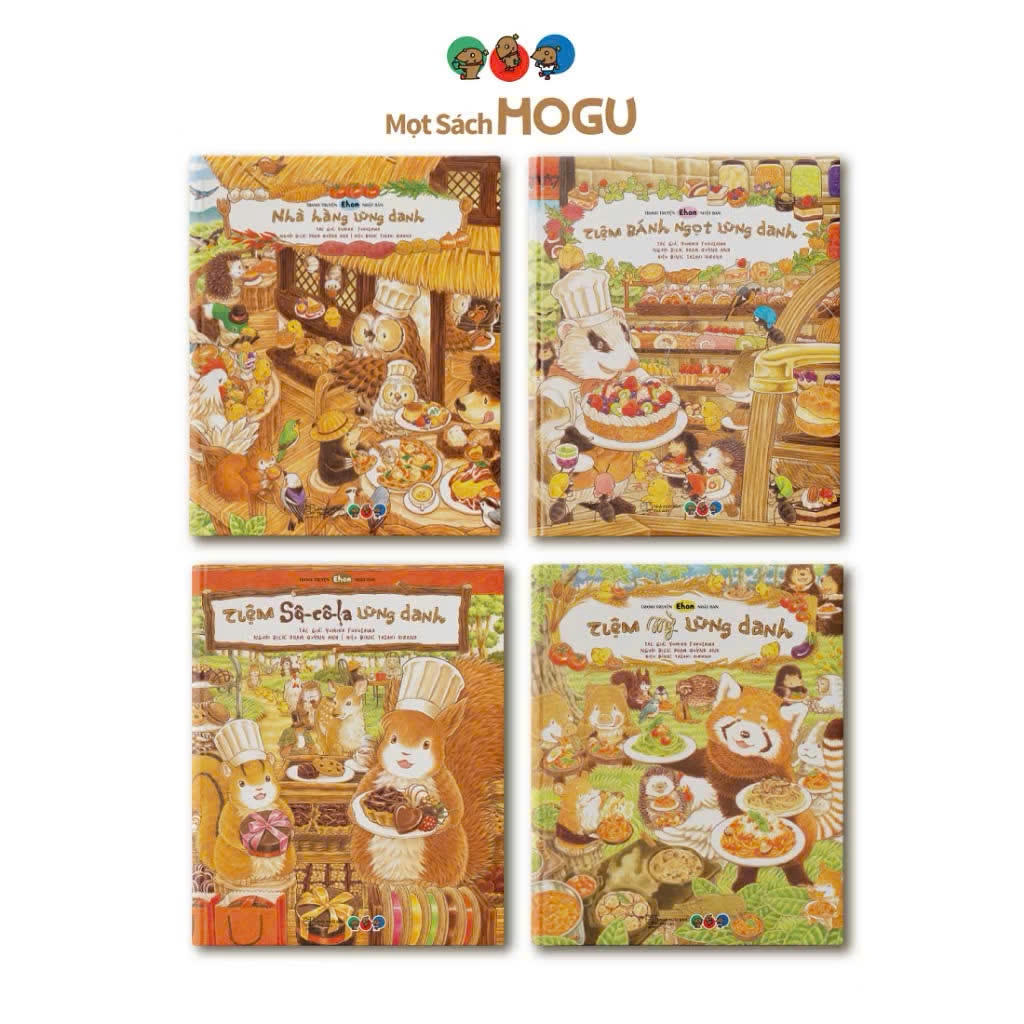 Sách Bộ 4 cuốn: Cửa tiệm lừng danh Phần 2 ( Nhà hàng lừng danh - Tiệm bánh ngọt lừng danh-Tiệm Sô-cô-la lừng danh - Tiệm Mỳ lừng danh)