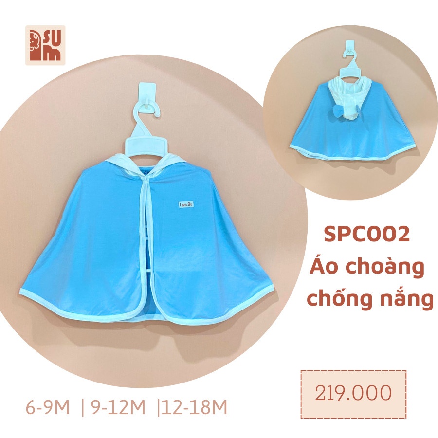 Áo Choàng Chống Nắng IAMSU SPC002 - 9-12m - Màu Xanh Dương
