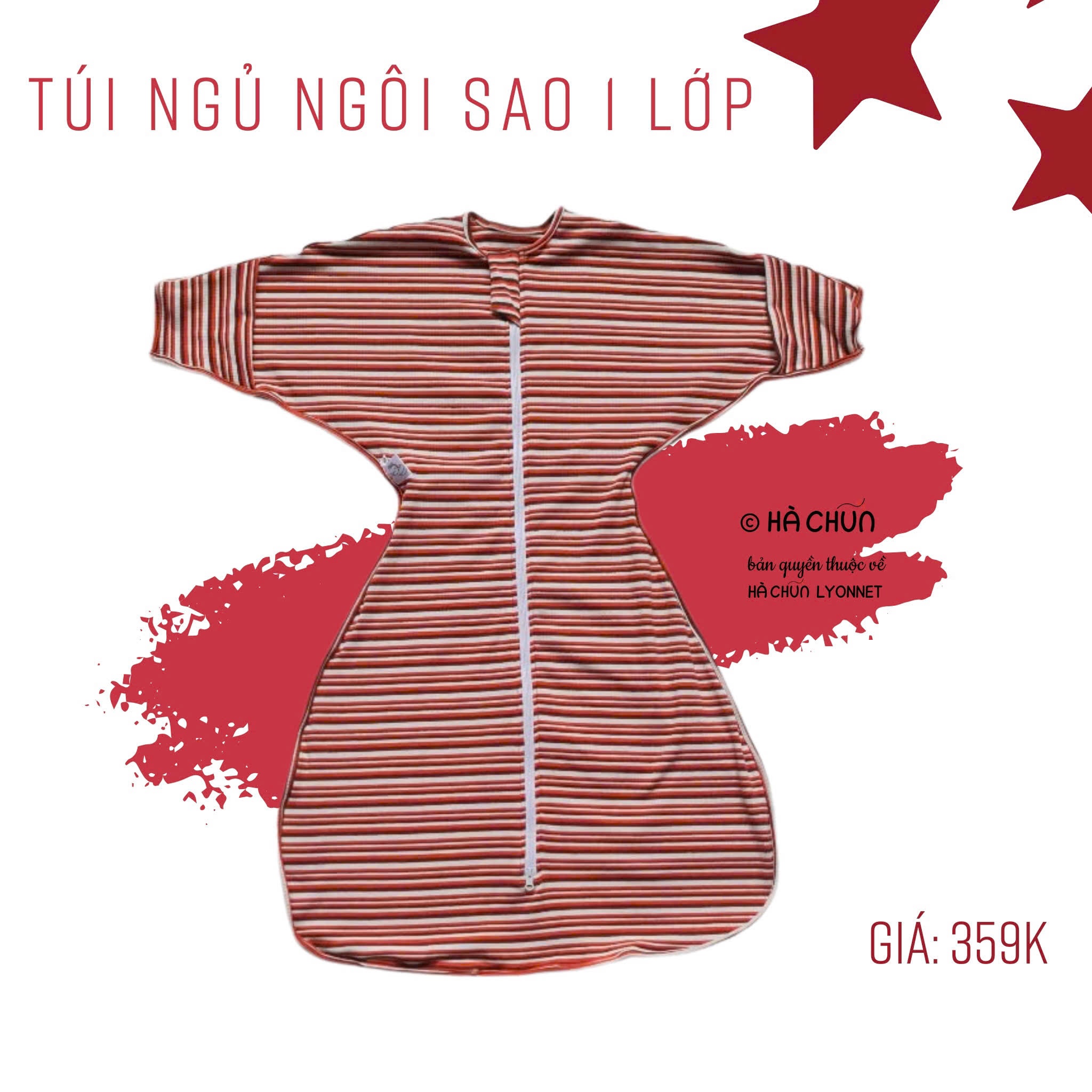 Túi Ngủ Chũn Cocoon Hình Sao 1 Lớp THU ĐÔNG [Giúp Bé Ngủ Ngon, An Toàn [100% Chính Hãng]