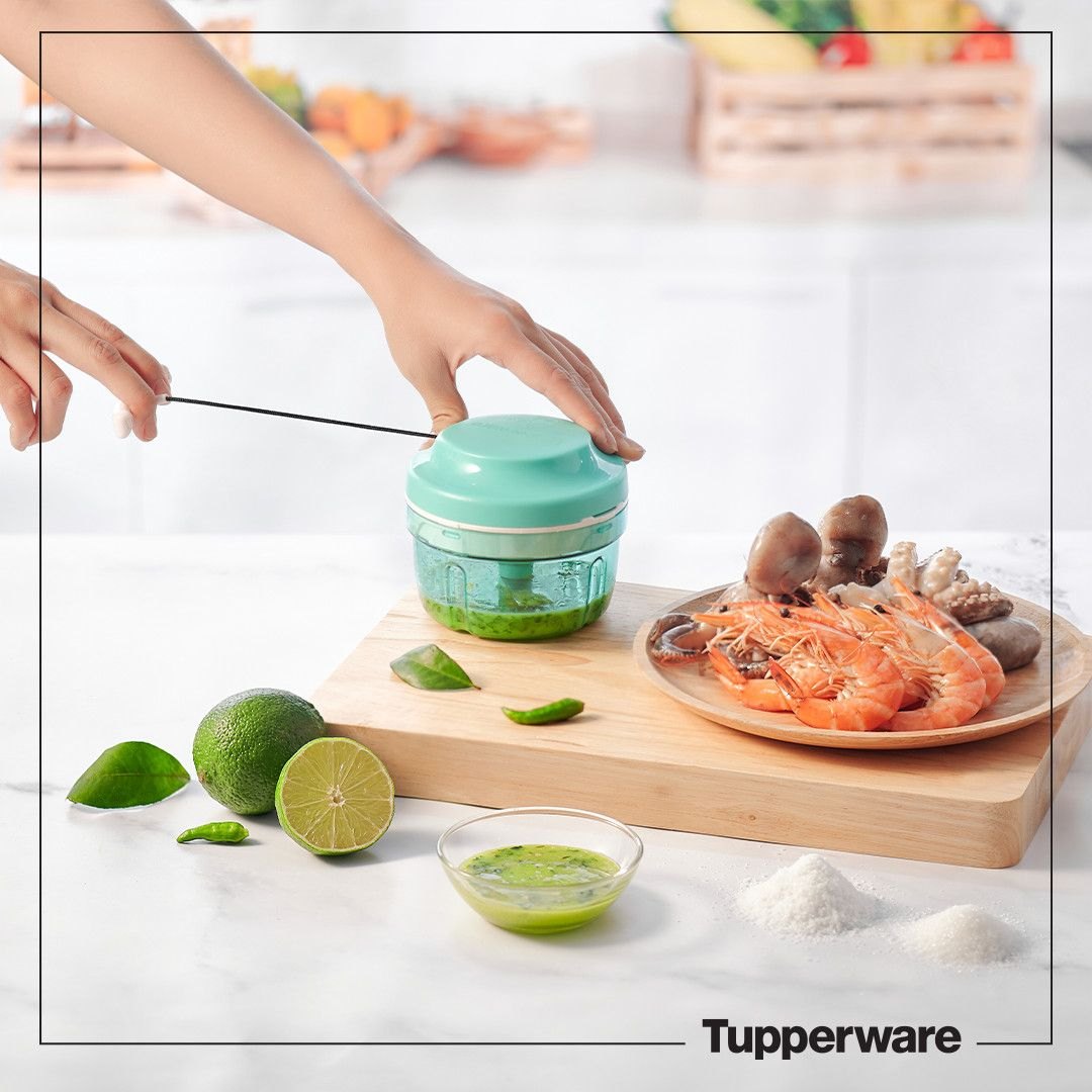 TupperWare máy xay tay - Xay đồ ăn dặm cho bé, xay hành tỏi tiện lợi cho gia đình