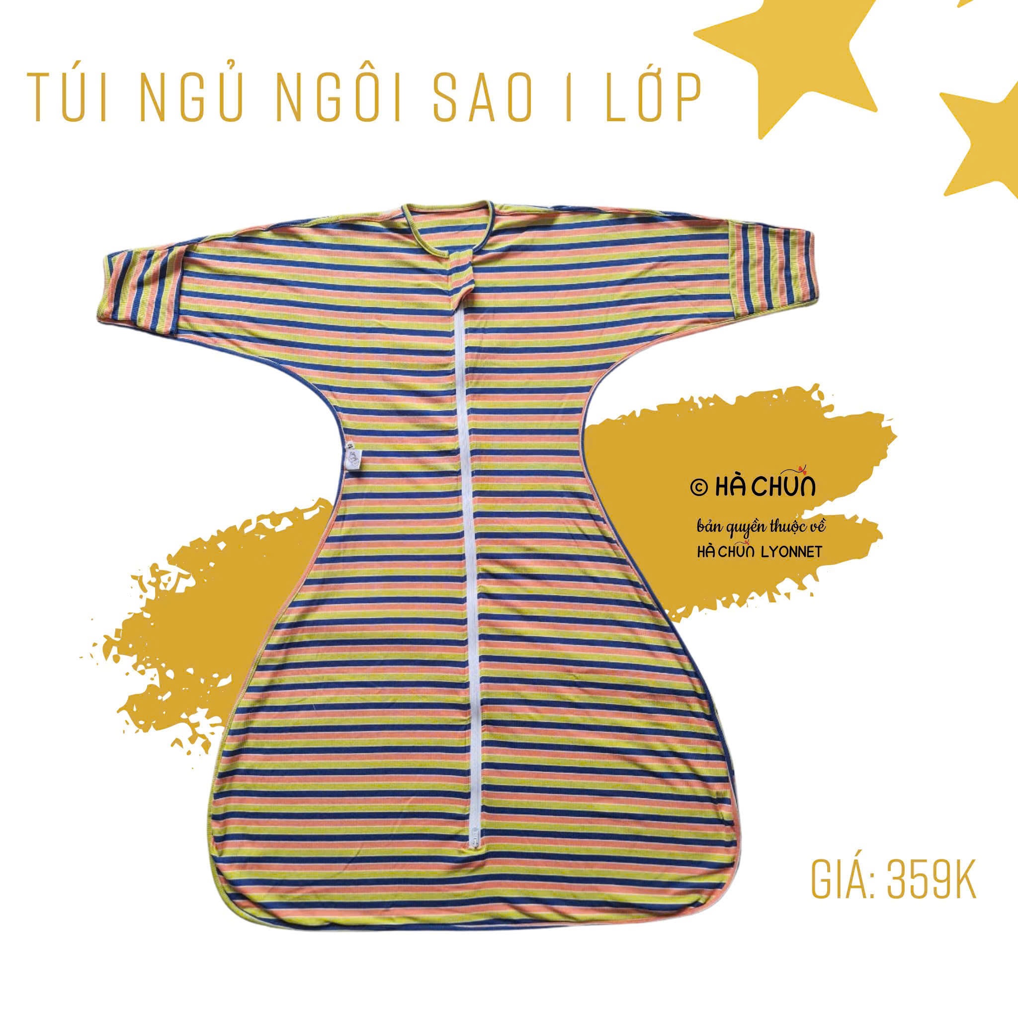 Túi Ngủ Chũn Cocoon Hình Sao 1 Lớp THU ĐÔNG [Giúp Bé Ngủ Ngon, An Toàn [100% Chính Hãng]