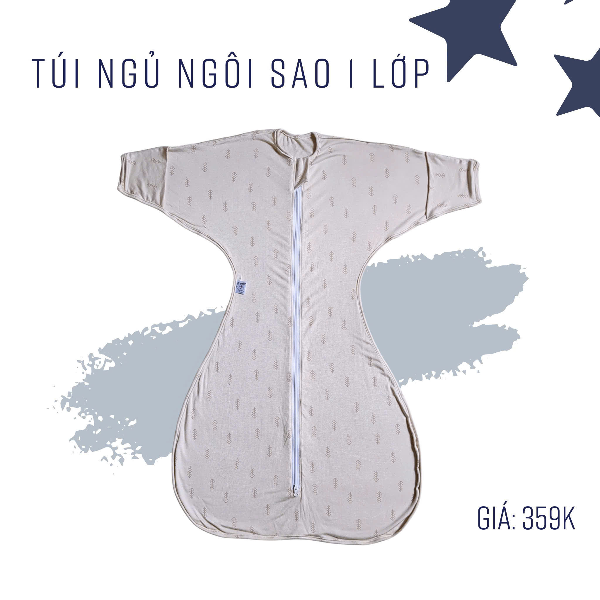 Túi Ngủ Chũn Cocoon Hình Sao 1 Lớp THU ĐÔNG [Giúp Bé Ngủ Ngon, An Toàn [100% Chính Hãng]