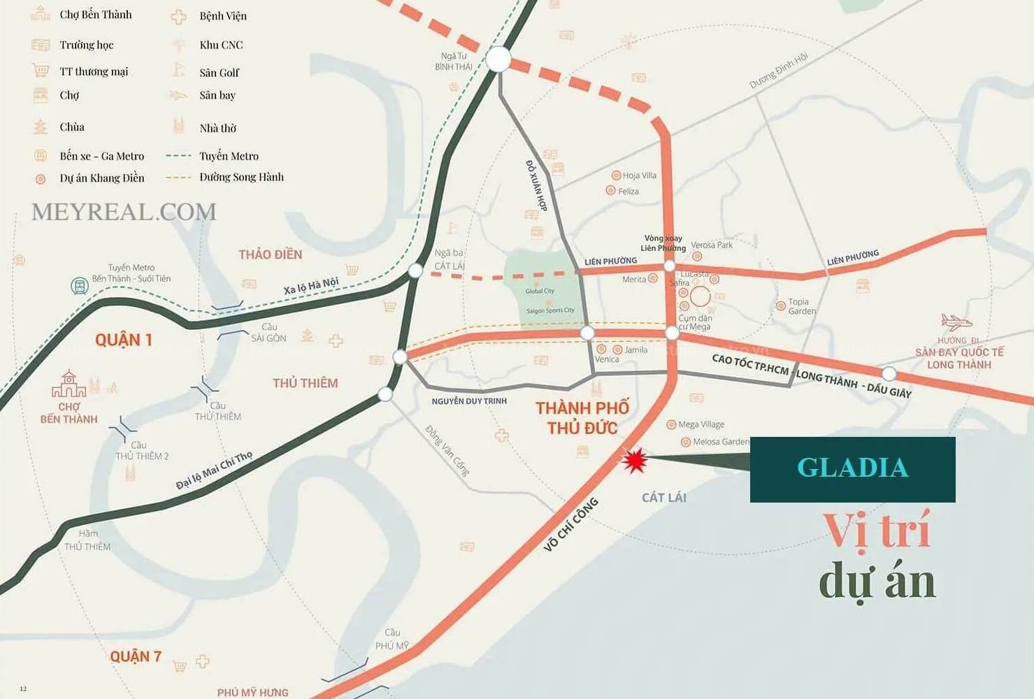 Gladia by The Waters - Villa for Sale in District 2, Developed by Keppel Land & Khang Dien