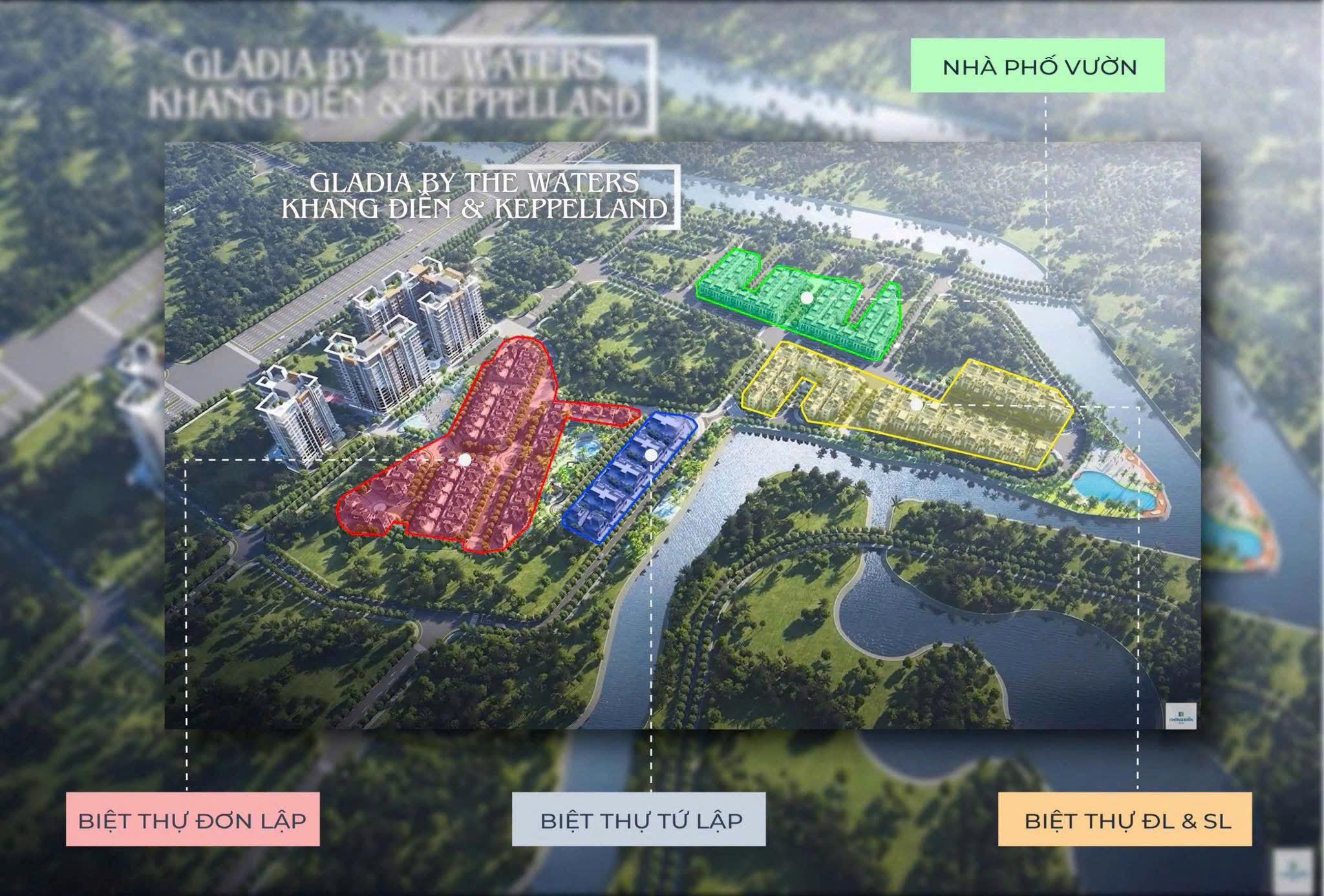 Gladia by The Waters - Villa for Sale in District 2, Developed by Keppel Land & Khang Dien