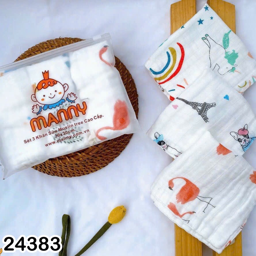 SET 3 KHĂN SỮA TRE 24383