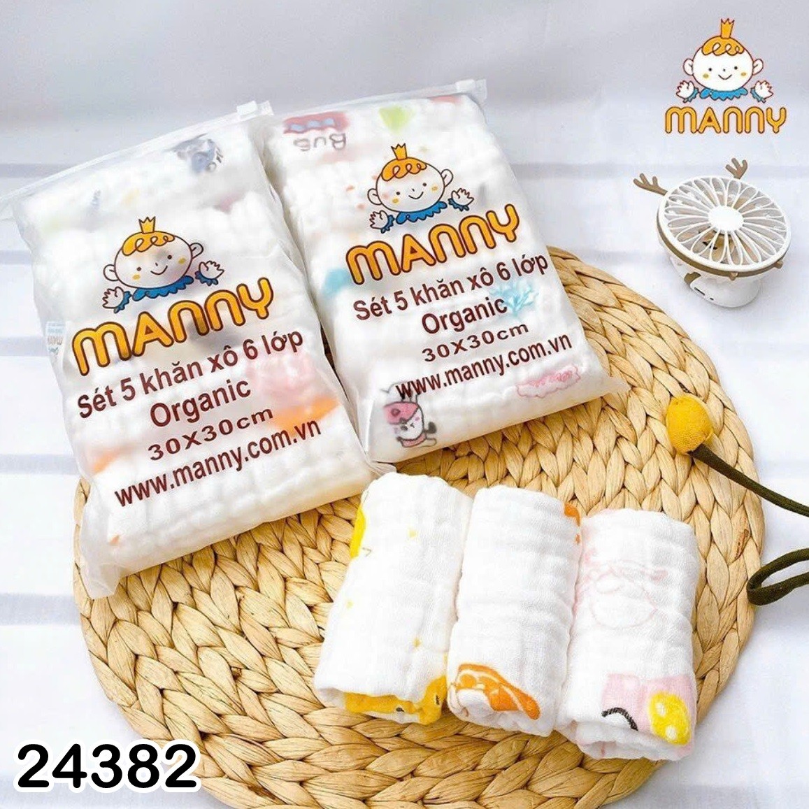 SET 5 KHĂN SỮA NHĂN 24382