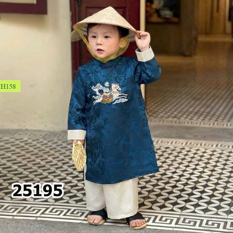 ÁO DÀI NGỰA THÊU 25195