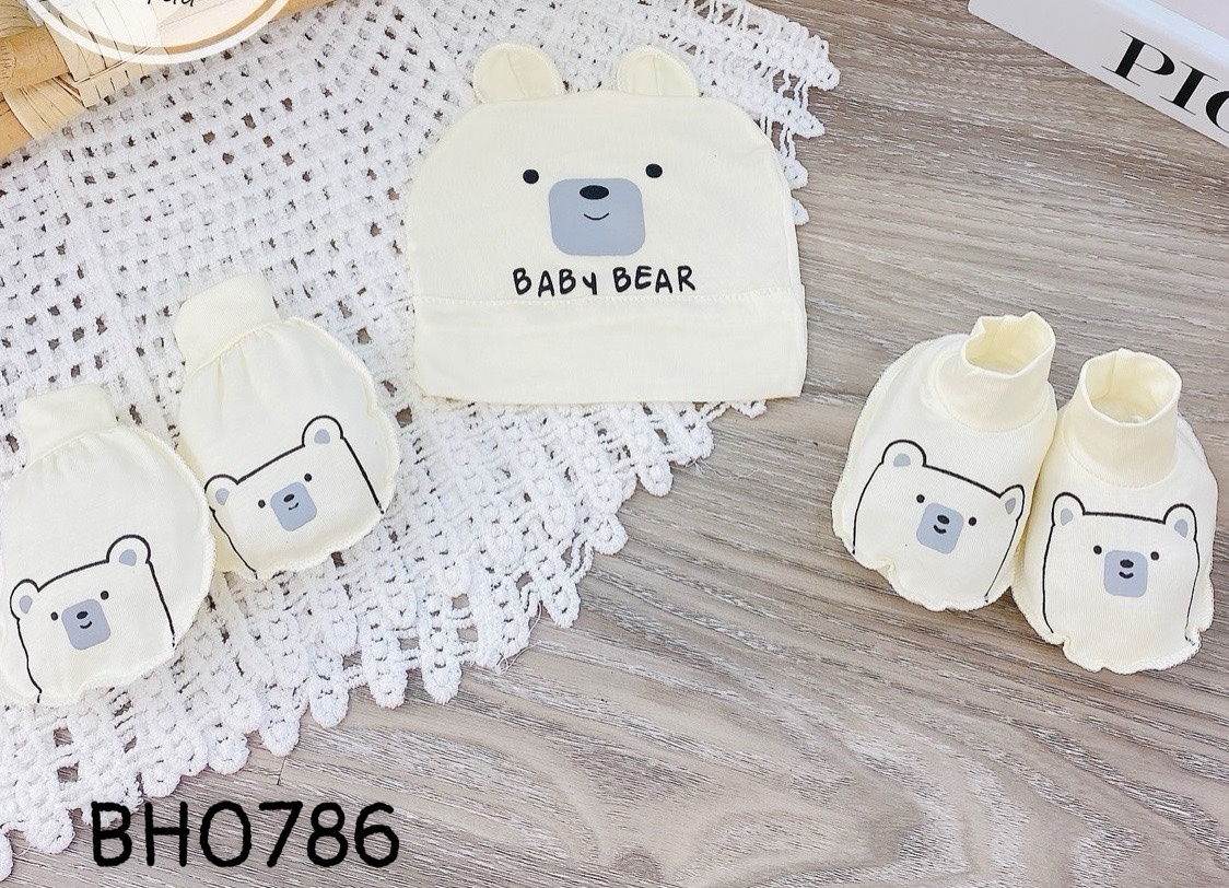 SET NÓN BTBC COTTON GẤU BH0786