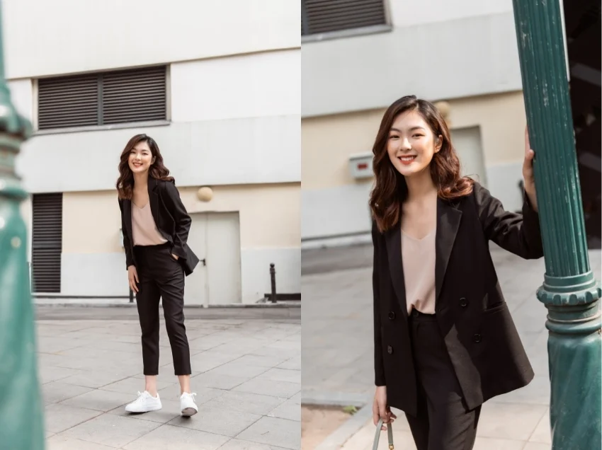 Set blazer nữ hiện đại và thời trang trong môi trường công sở