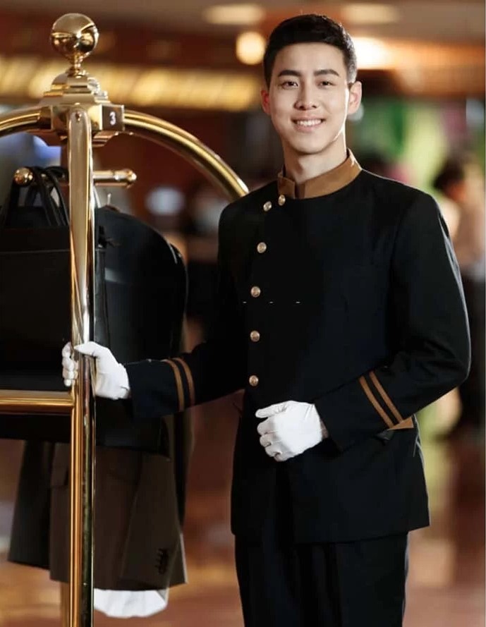 Áo đồng phục doorman màu đen chuyên nghiệp