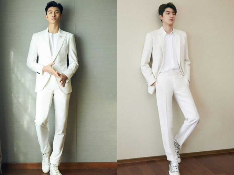 Cách phối đồ áo sơ mi trắng nam ALL WHITE