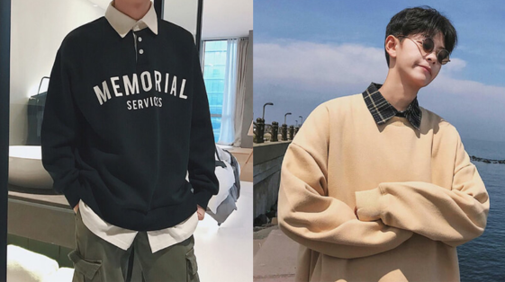 Phối áo sơ mi nam với sweater