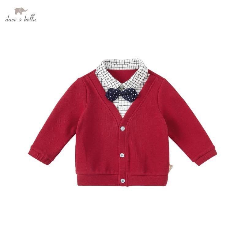 Áo len đỏ cho bé trai DB18646
