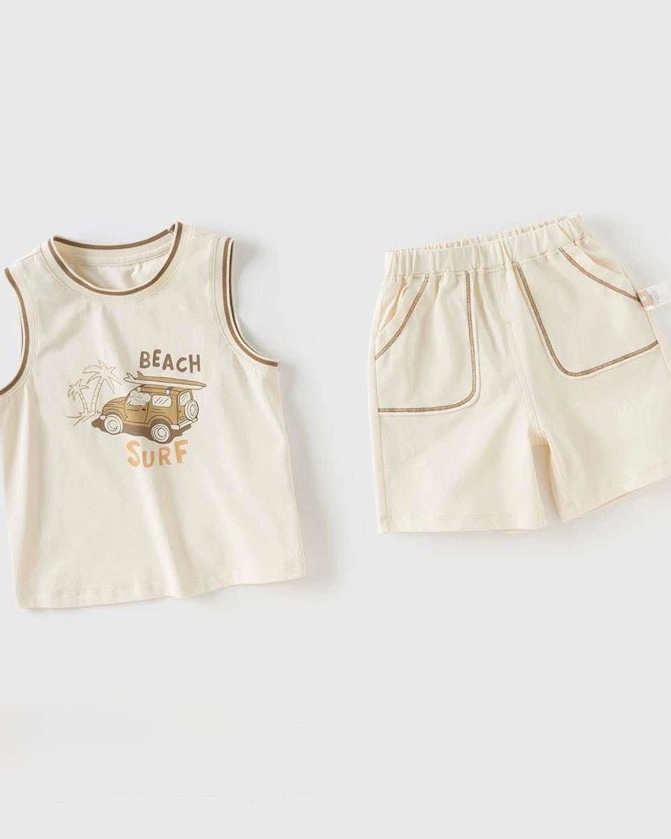 Bộ quần áo be Beach Surf DB2251764