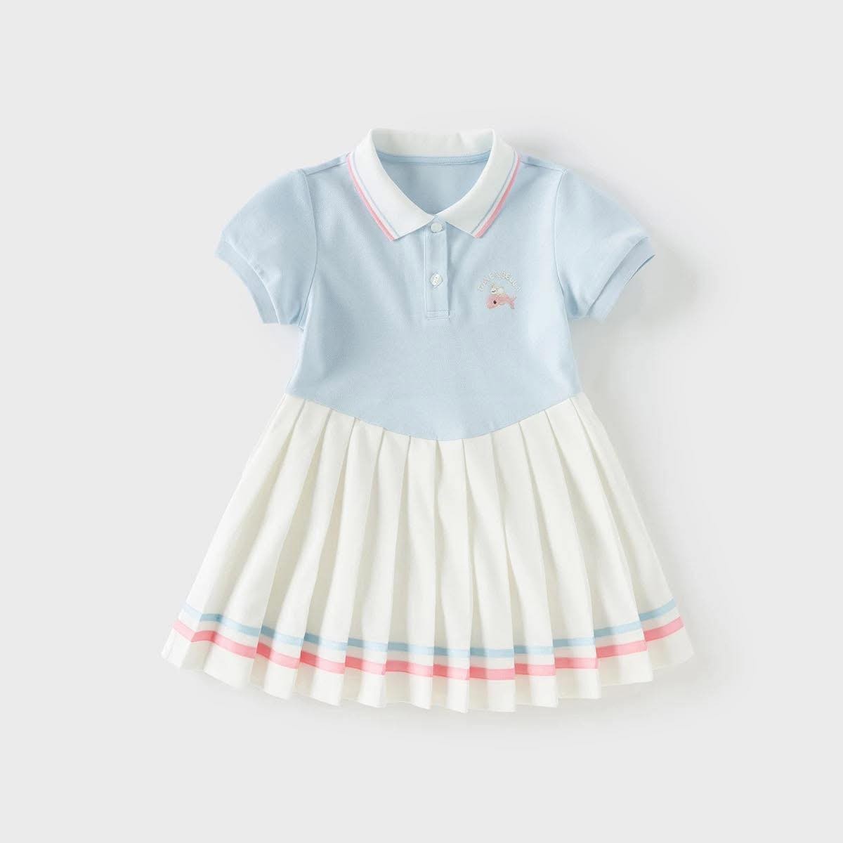 Váy polo xanh trắng tennis DB2251386