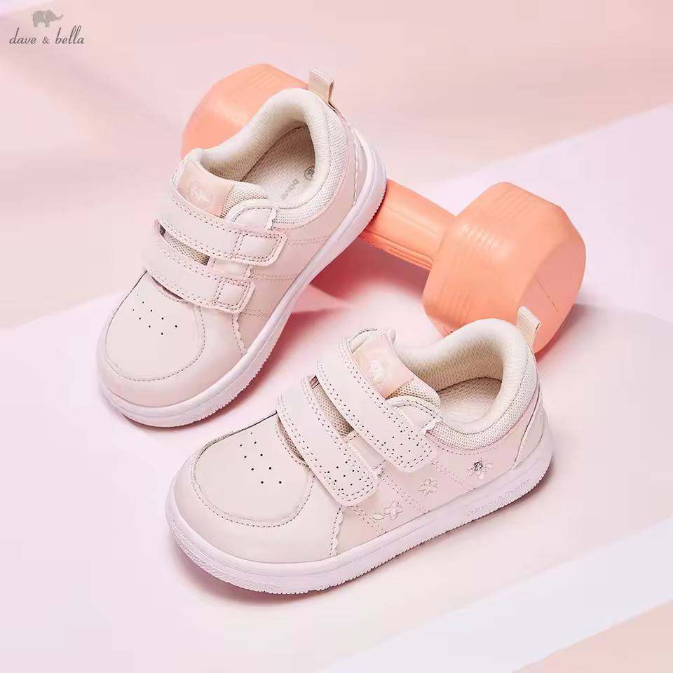 Giày thể thao bé gái Dave & Bella – Màu hồng kem, dán dính tiện lợi Dave Bella DB3253667