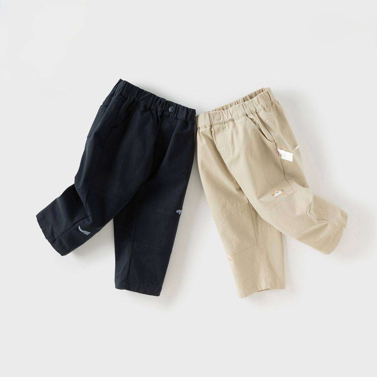 Quần dài bé trai dáng suông túi hộp năng động, chất cotton thoáng mát,