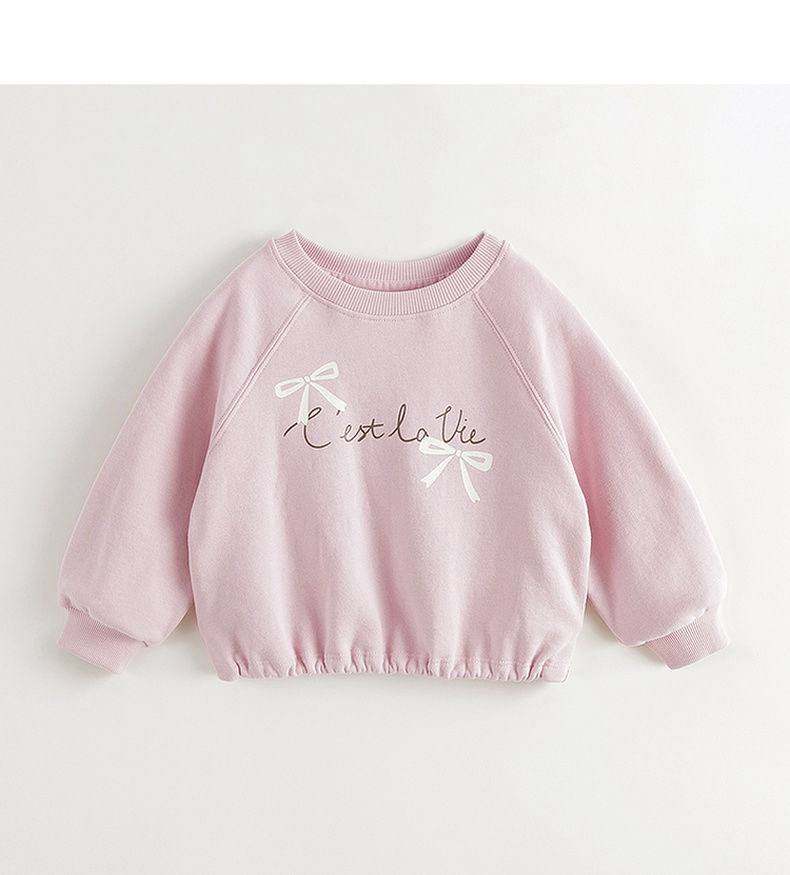 Áo nỉ bé gái dài tay nhiều màu in chữ C’est La Vie MJ241337