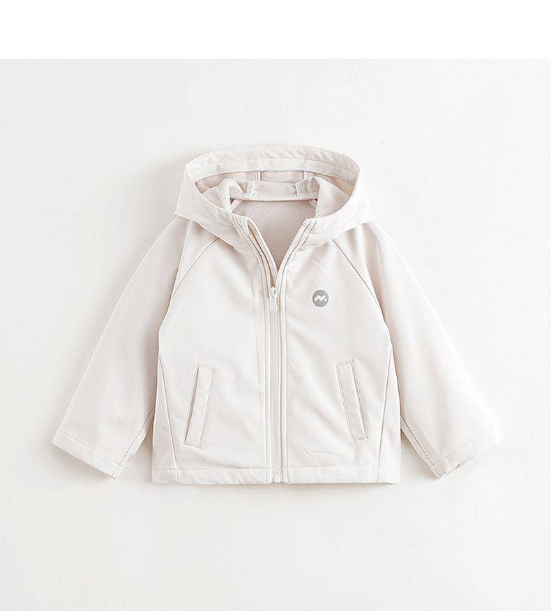Áo Khoác Gió/Softshell Có Mũ Trơn Màu cho Bé - Chống thấm nhẹ, Năng động MJ241139