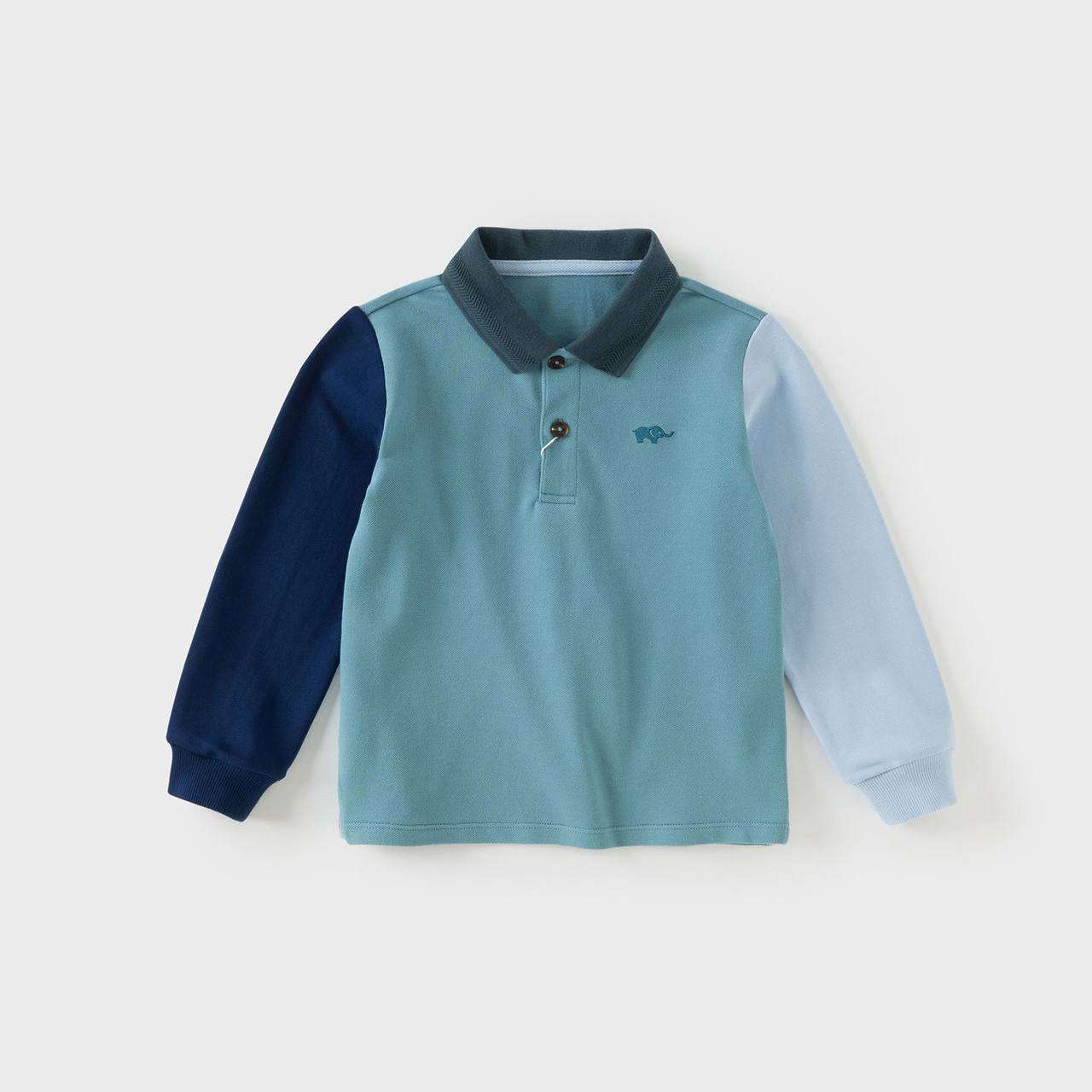 Áo Thun Polo Dài Tay Phối Màu (Color-Block) cho bé DB3254312